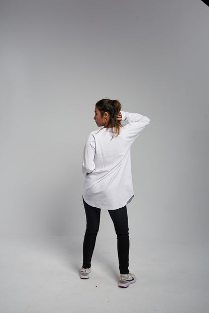 T-shirt long sleeve white